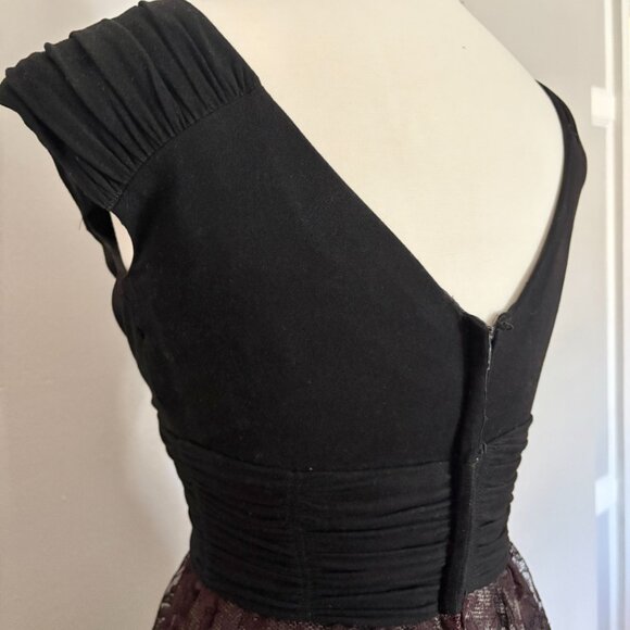 Vintage 1950 Lace and Velvet Holiday Prom Special Occasion Dress  Small - Picture 14 of 16